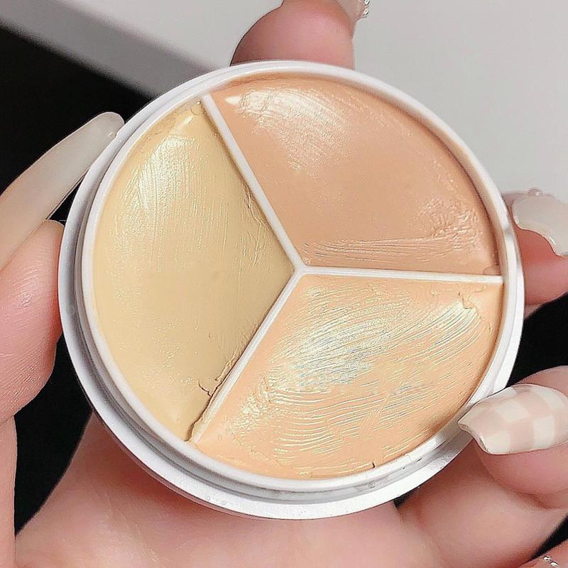 3 Color Concealer, Long Lasting Full Coverage Flawless Makeup Concealer, Lightweight Concealer Cream, Cosmetic Supplies, Makeup Palette, Makeup Products