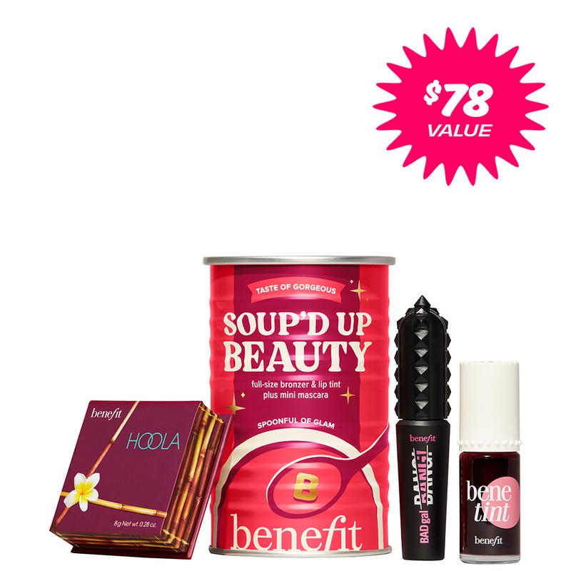 Benefit Cosmetics Soup’d Up Beauty Bronzer, Lip & Cheek Tint, Mascara Holiday Set