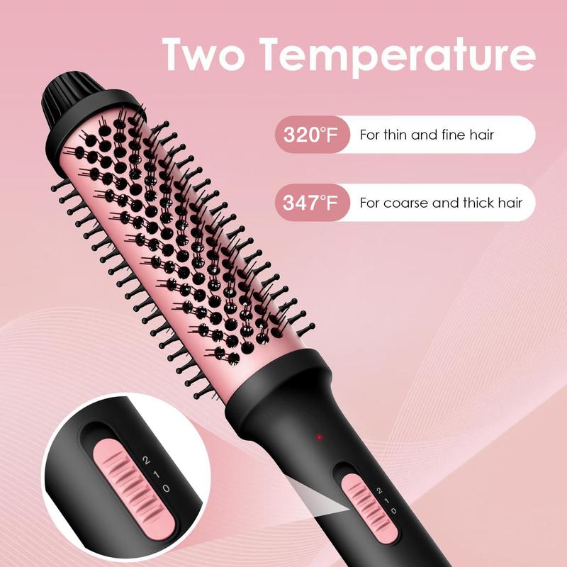 2 in 1 Heated Hair Styling Brush, Professional Hair Straightening & Curling Brush, Straightening Brush, Curling Hair Iron, Hair Straightener, Negative Ionic Thermal Brush for Straightening & Curling,  Hair Straightener Brush