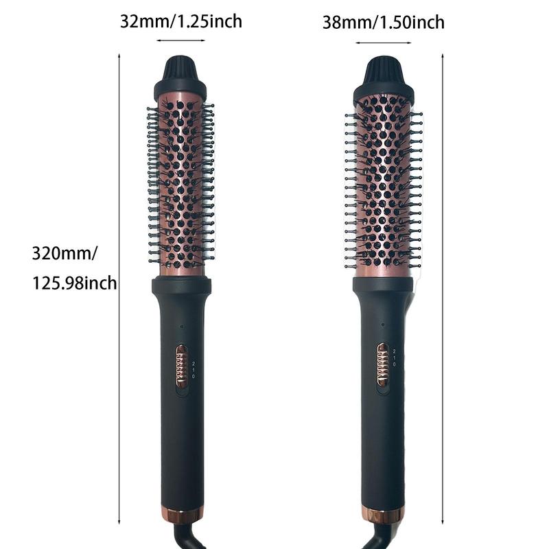 2 in 1 Heated Hair Styling Brush, Professional Hair Straightening & Curling Brush, Straightening Brush, Curling Hair Iron, Hair Straightener, Negative Ionic Thermal Brush for Straightening & Curling,  Hair Straightener Brush