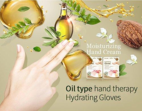 Hydrating Hand Masks (Gloves 6pk) for Dry Hands with Shea Butter, Jojoba Oil, and Vitamin E