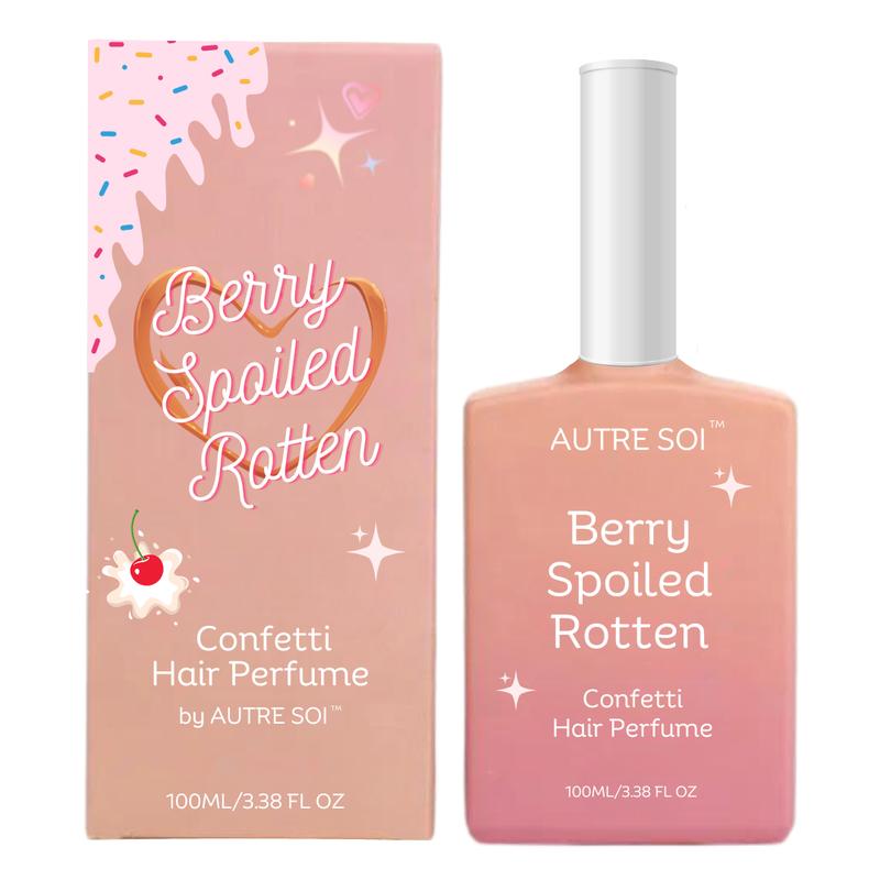 AUTRE SOI Hair Perfume- Confetti Berry Spoiled Rotten with natural fragrance oil Blend 100ML 3.38FL OZ, SWEET&FRUITY Scent hair perfume for all hair type for Scented Haircare Raspberry Aroma adore personal perfume