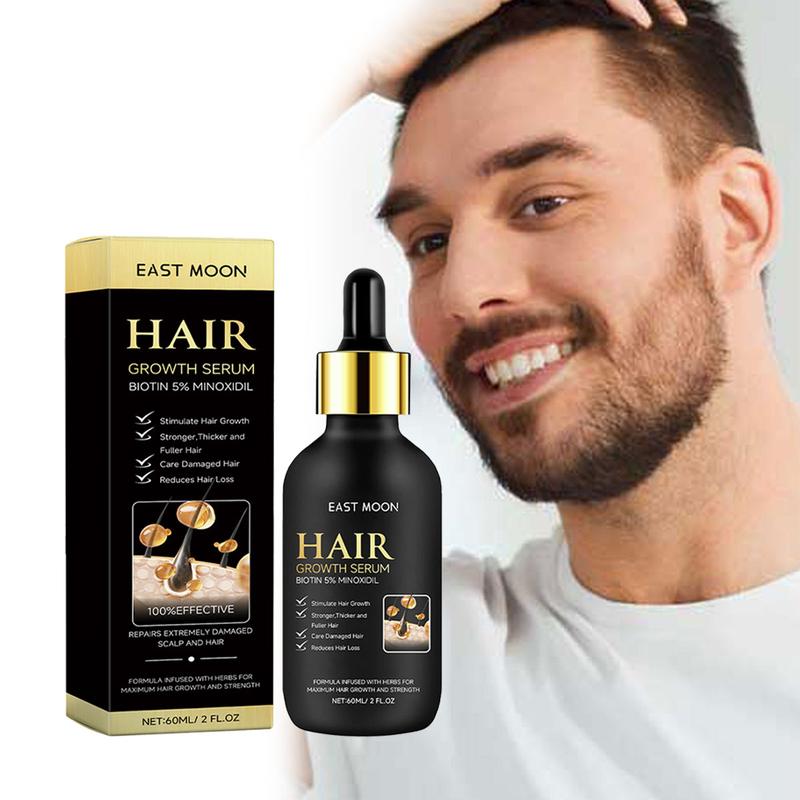 Men's Beard & Hair Care Serum- East Moon, Nourishing & Moisturizing Strengthening Serum for Beard & Hair, Professional Hair Care Product Daily Use  Gifts for Men Dad Him Boyfriend Husband Brother, Thanksgiving GiftFall Gifts for Men Lightweight Comfort