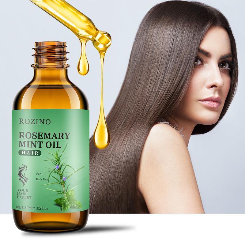 Rosemary Mint Hair Care Oil, Plant Extract Moisturizing Hair Essential Oil, Hair Care Essence Solution Hair Strengthening Serums, Haircare Product Beauty Gift