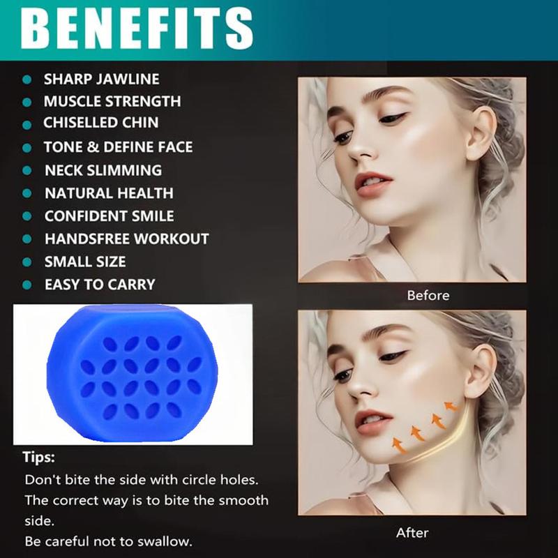 Silicone Jawline Shaper, 1 Box Non-electric Muscle Enhancer, Jawline Shaping Tool for Men & Women