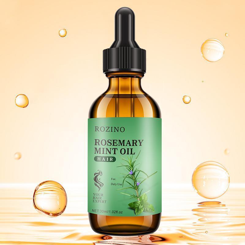 Rosemary Mint Hair Care Oil, Plant Extract Moisturizing Hair Essential Oil, Hair Care Essence Solution Hair Strengthening Serums, Haircare Product Beauty Gift