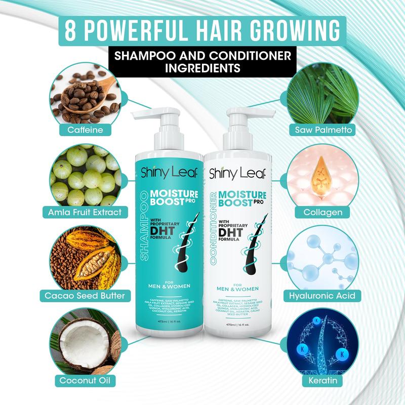 Moisture Boost Pro Shampoo and Conditioner with Proprietary DHT Formula Hydrating Moisturizing Haircare Hyaluronic any Hyaluronic Acid Comfort