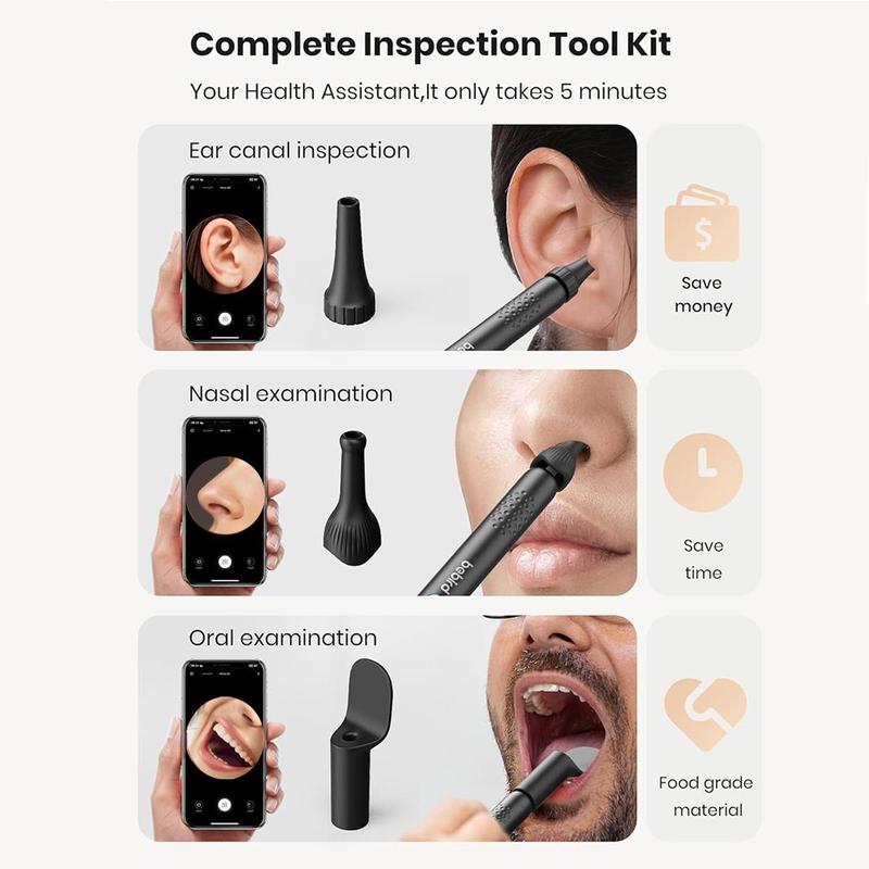 Smart Visual Ear Cleaning Tool, 1 Box Ear Wax Removal Tool with LED Light, Ear Cleaner with Camera, HD Ear Scope, Earwax Remover Picker