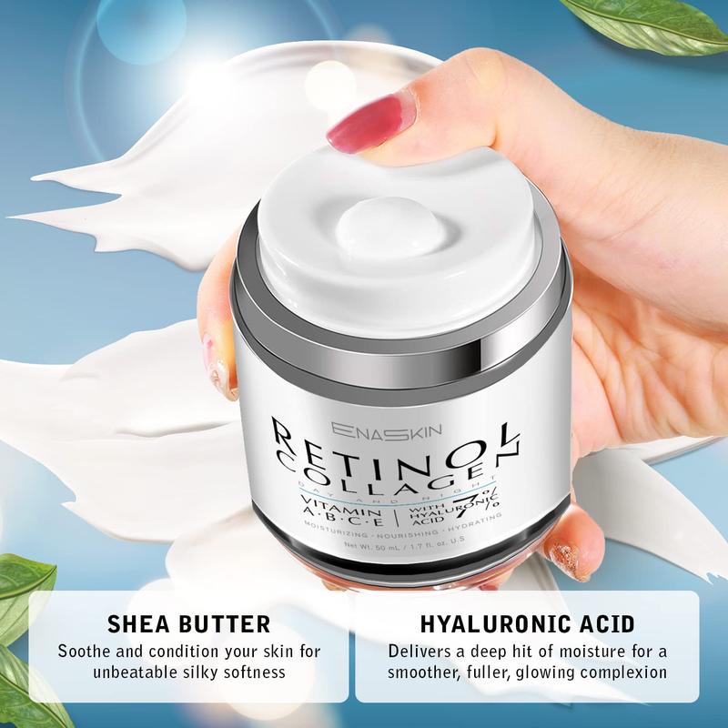 EnaSkin Retinol Cream For Face Night and Day, Skin Cream with Retinol Collagen Face Cream, Vitamin C Moisturizer, Retinol Moisturizer for Face Sensitive Skin Skincare Acne Flawless Gentle Hydrating Moisturizing Comfort Skin Repair Hydrate Moisture