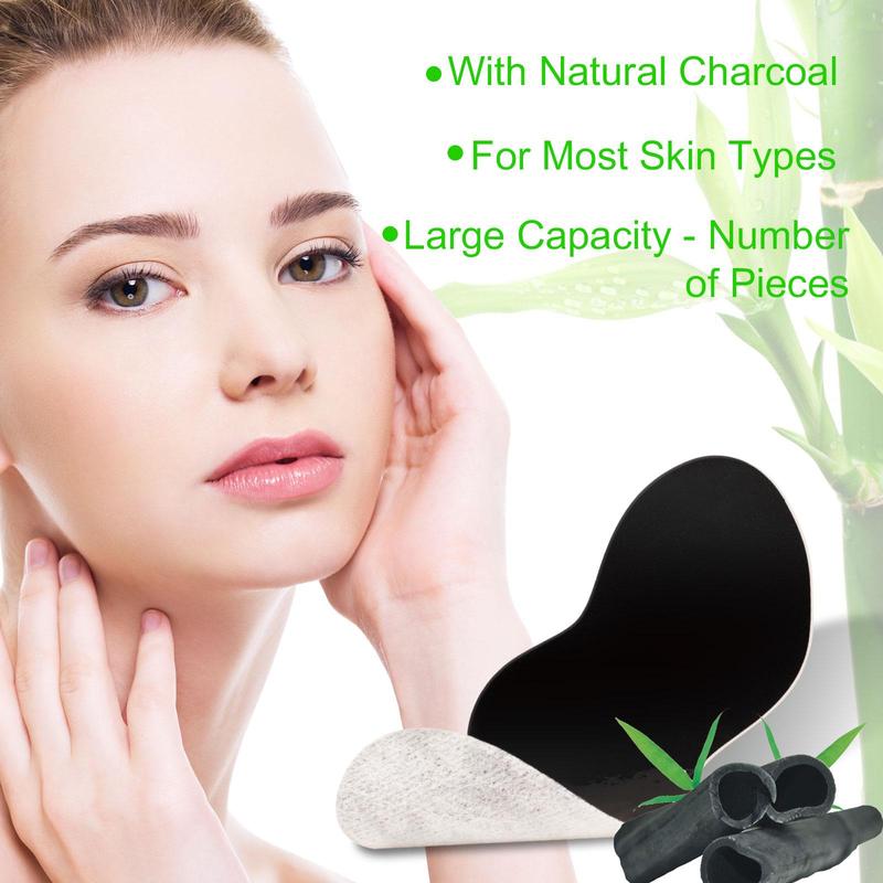 Deep Cleansing Nose Strips, 80pcs Natural Ingredients Blackhead Strips, Nasal Shaped Incision Design Nose Patches, Great for Oily Skin