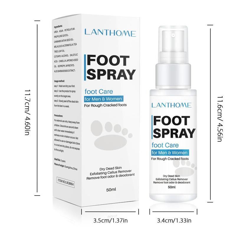 Hydrating Foot & Nails Care Spray Moisturizer for Rough Cracked Feet, Moisturizing & Soothing Foot Care Product for Men & Women