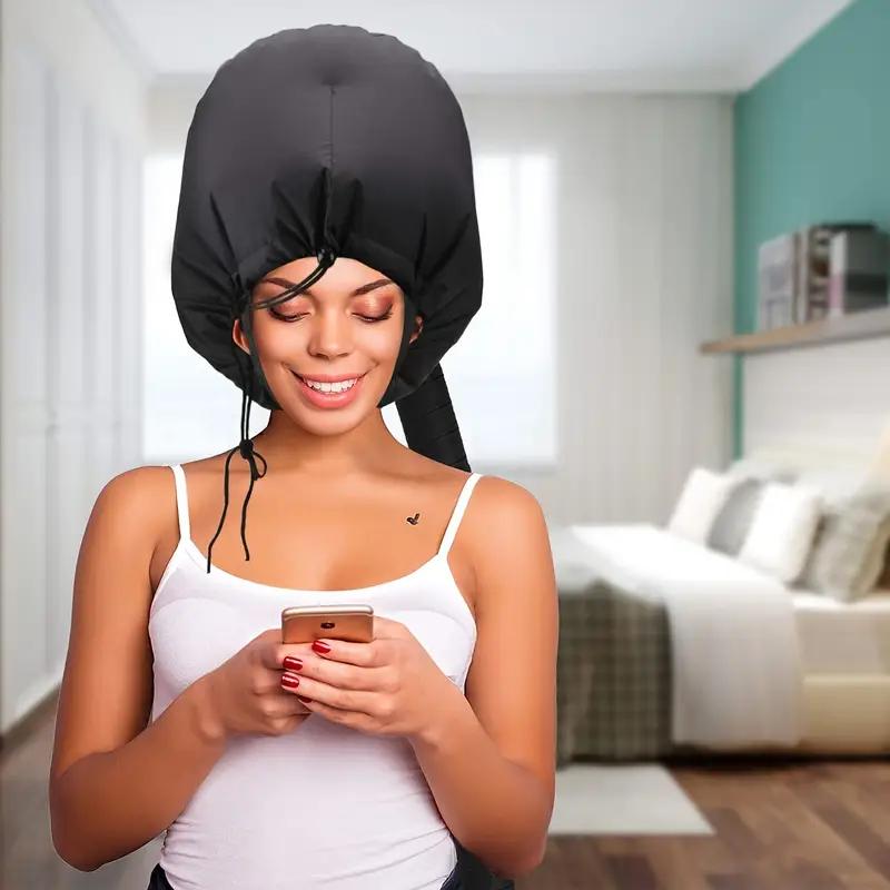 Bonnet Hair Dryer Attachment - Extra Large Hooded Adjustable Soft Blow Dryer Cap for Natural Curly Textured Hair Care Styling, Fast Drying, Easy to Use