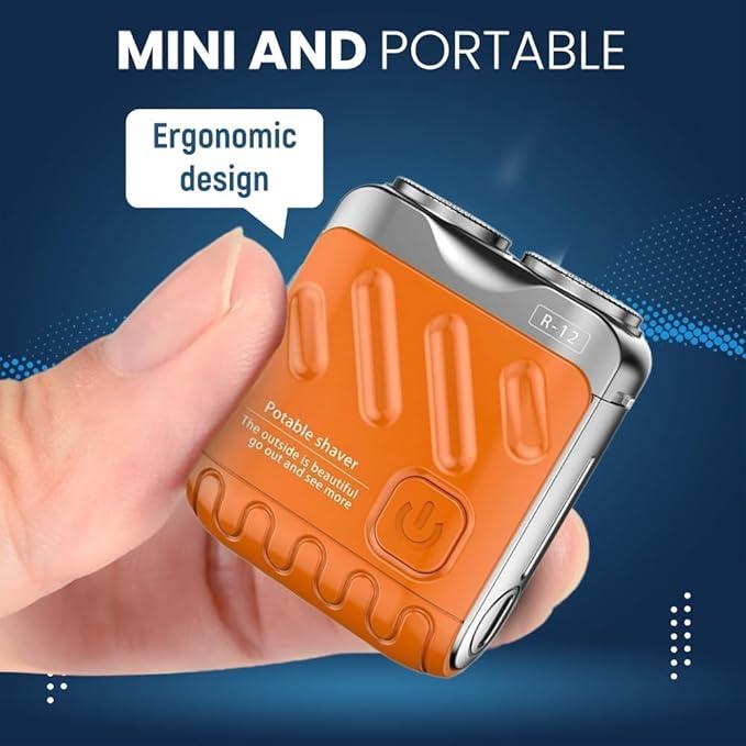 Mini Shavers for Men, Beard Shaver Mini and Portable Suitcase Design, Portable Electric Shavers, USB Rechargeable One-Button Long Lasting for Home Travel