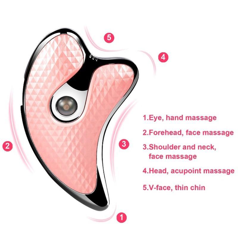 Electric Vibration Heating Gua Sha Machine, 1 Box Facial Massage Tool, Facial Skin Care Tool, Professional Facial Beauty Instrument for Women