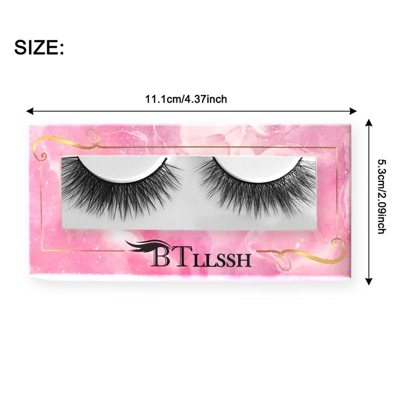 Fluffy False Eyelashes, 24 Pairs Natural Look Eyelash Extensions, Self Grafting Curl Eyelashes, Eye Makeup Enhancement False Eyelashes for Women & Girls