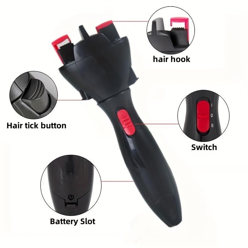 Automatic Hair Braider Without Battery, Electric Hair Twisting Tool, 360 Degree Rotating Smart Hair Rolling Twisting Tool, Suitable for DIY Hair, Christmas Gift, Stocking Fillers, Winter & New Year Gift, Gift Set