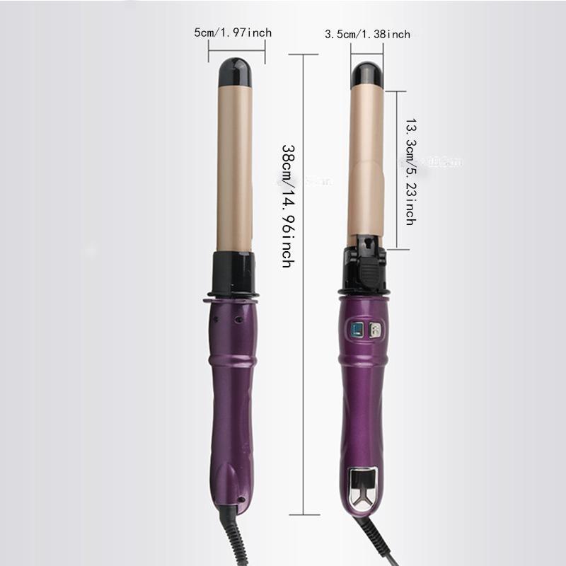 28mm Hair Curling Iron, Portable Hair Curler Wand with LED Display, Hair Styling Tool for Summer Gifts, Lightweight Curlers