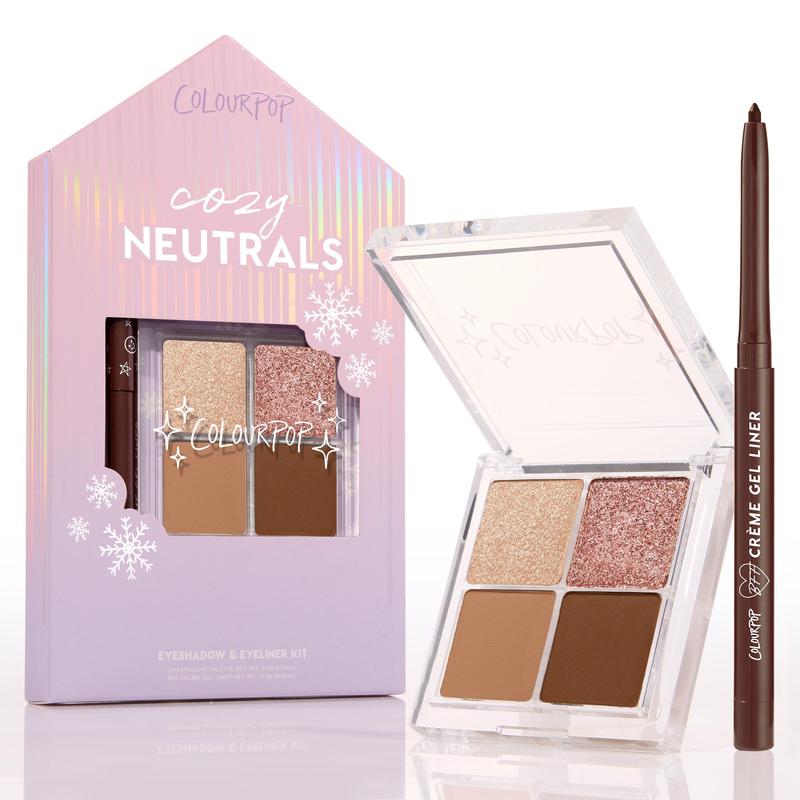 ColourPop® Cozy Neutrals - Neutral Eyeshadow Palette & Gel Liner Kit - Holiday Kit