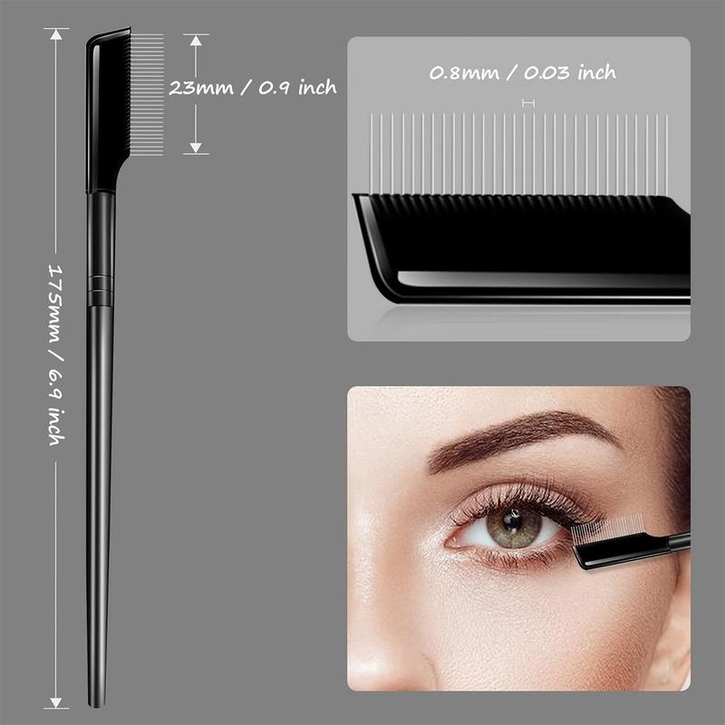 Eyelash Comb, 1 Count Portable Stainless Steel Eyebrow Comb, Eyelash Brush, Makeup Tool