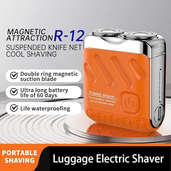 Mini Shavers for Men, Beard Shaver Mini and Portable Suitcase Design, Portable Electric Shavers, USB Rechargeable One-Button Long Lasting for Home Travel