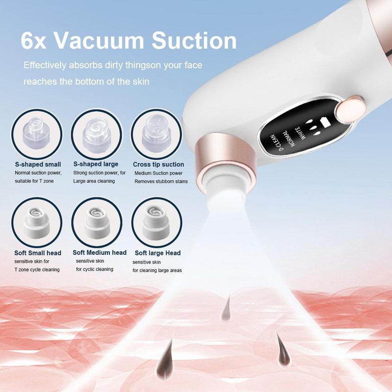 Electric Blackhead Extractor, 1 Box USB Rechargeable Facial Pore Cleaner, Water Circulation Function Facial Skin Care Tool for Women & Men