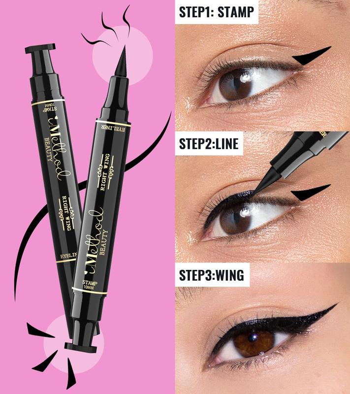 iMethod Eyeliner Stamp - Perfect Wing Cat Eye Stamp, Wing Eyeliner Stamp Tool, Liquid Eye Liner, Waterproof & Smudgeproof, 10 mm, Cosmetic