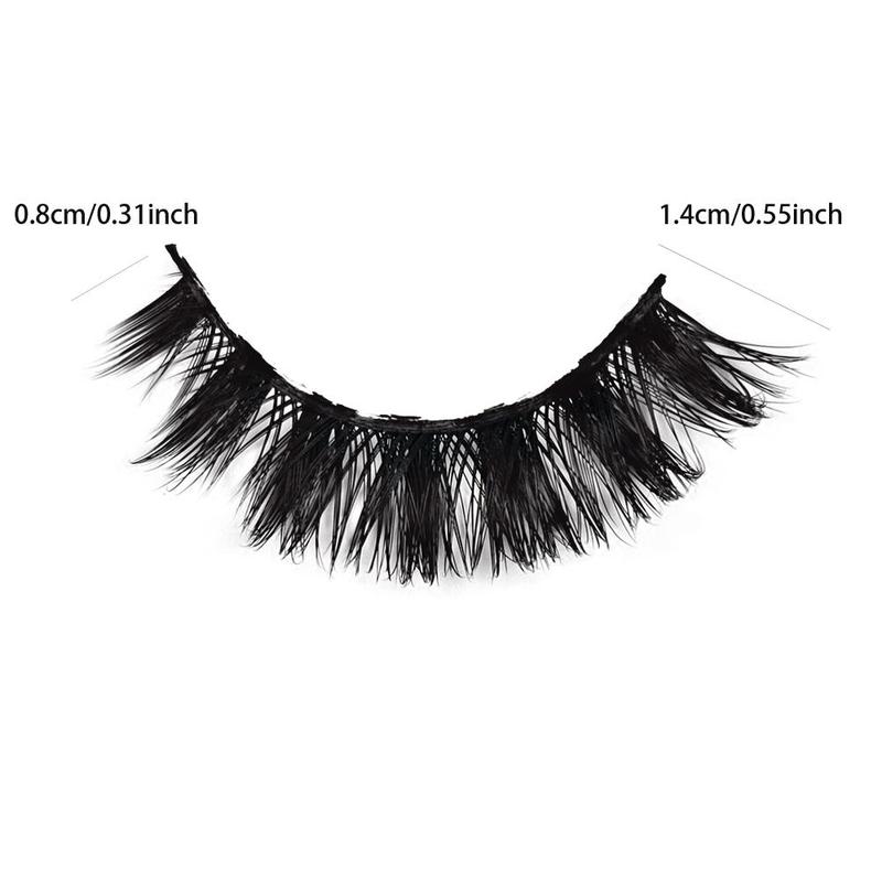 3D False Eyelashes, 5 Pairs set Faux Cluster Natural Curling Eyelashes, Full Volume Fake Eyelash for Lashes Extensions, Volumized False Eyelashes for Women and Girls Eye Makeup Enhancement