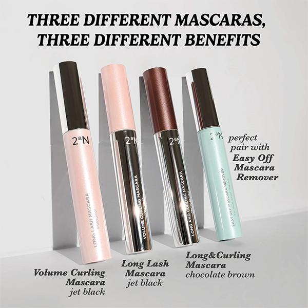 2aN Long and Curling Mascara in Chocobrown - Official Product Volumizing Mascara Waterproof - Curling Telescopic Mascara Volume and Length (0.26 oz)