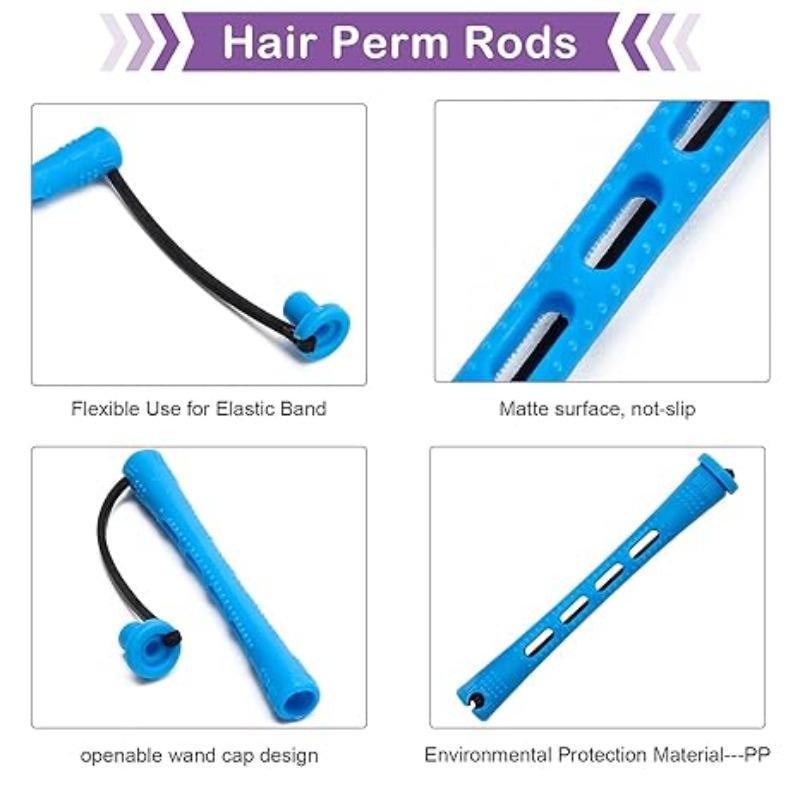 Hair Curler Set, 40pcs Hair Perm Rods, Short Cold Wave Rods, Plastic Perming Rods, Hair Curling Rollers, Hairdressing Styling Supplies