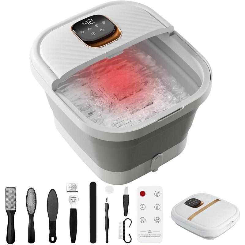 Foldable Foot   with Heat, Touchscreen,Foot Bath  with Adjustable Temperature & Foot Massage Rollers, Pedicure Foot  for Home, Office & Relaxation, Christmas gift for Men & Women