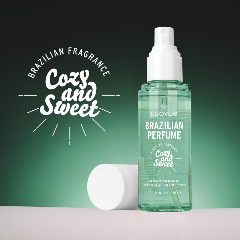 Brazilian Passion & Vitality:  Hair and Body Mist for Women and Men, Cozy & Sweet 3.38 fl oz