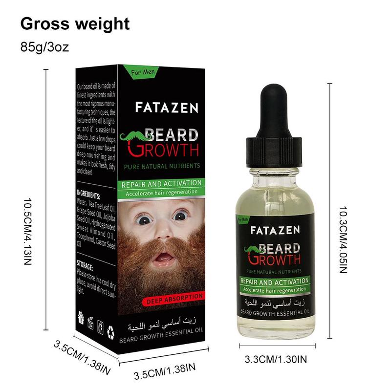 Natural Organic Hair Beard Oil, Nourishing Beard Essential Oil for Men Face Care, Men's Beard Care Product for Daily Use