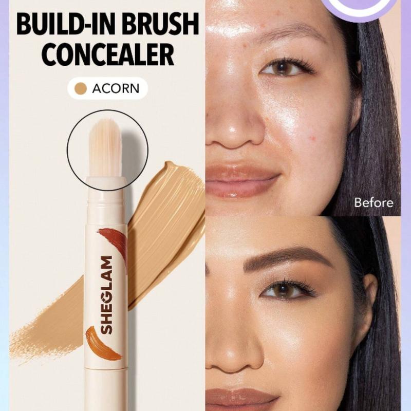 SHEGLAM Perfect Skin High Coverage Concealer-Sand Liquid Brush Cosmetic