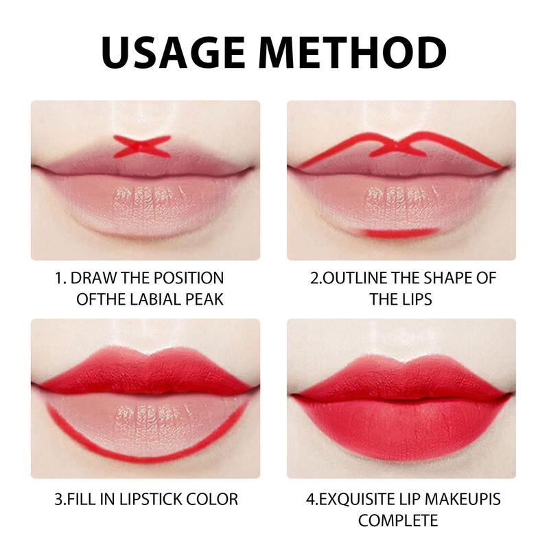 Long Lasting Lip Liner Set, 4 Counts set Lip Liner Pencil, Easy Coloring Lipstick Pen, Suitable for All Occasions Lip Makeup, Girls and Women Makeup Accessories