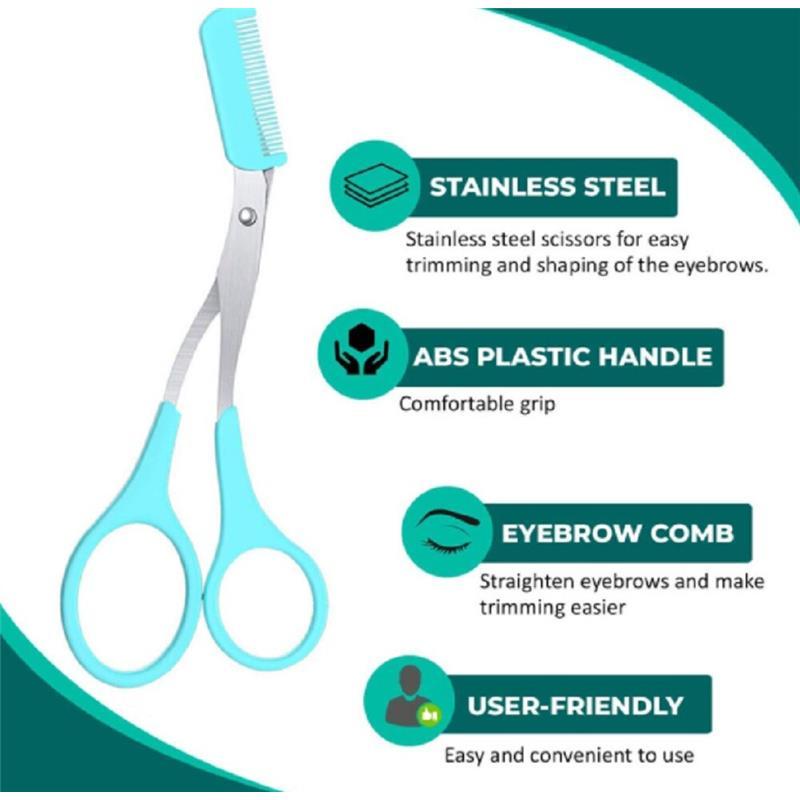 3Pcs Eyebrow Trimmer Scissors Kit