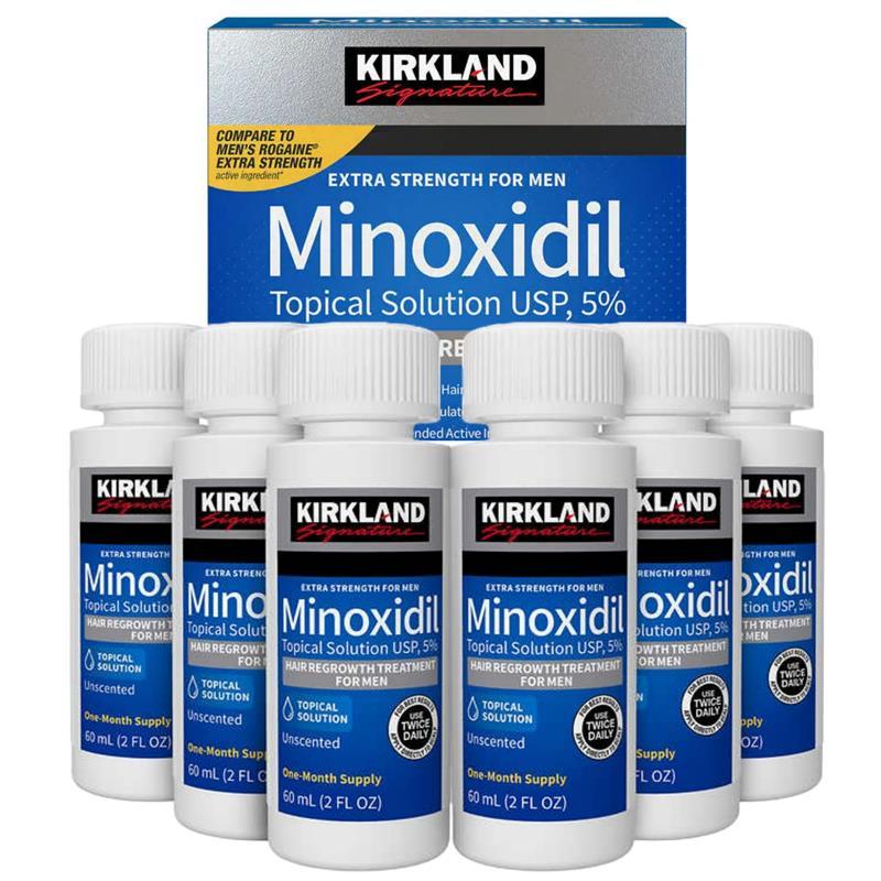 1 to 12 Months Supply Kirkland Minoxidil 5% Extra Strength Men Hair Regrowth Hair Care Serum