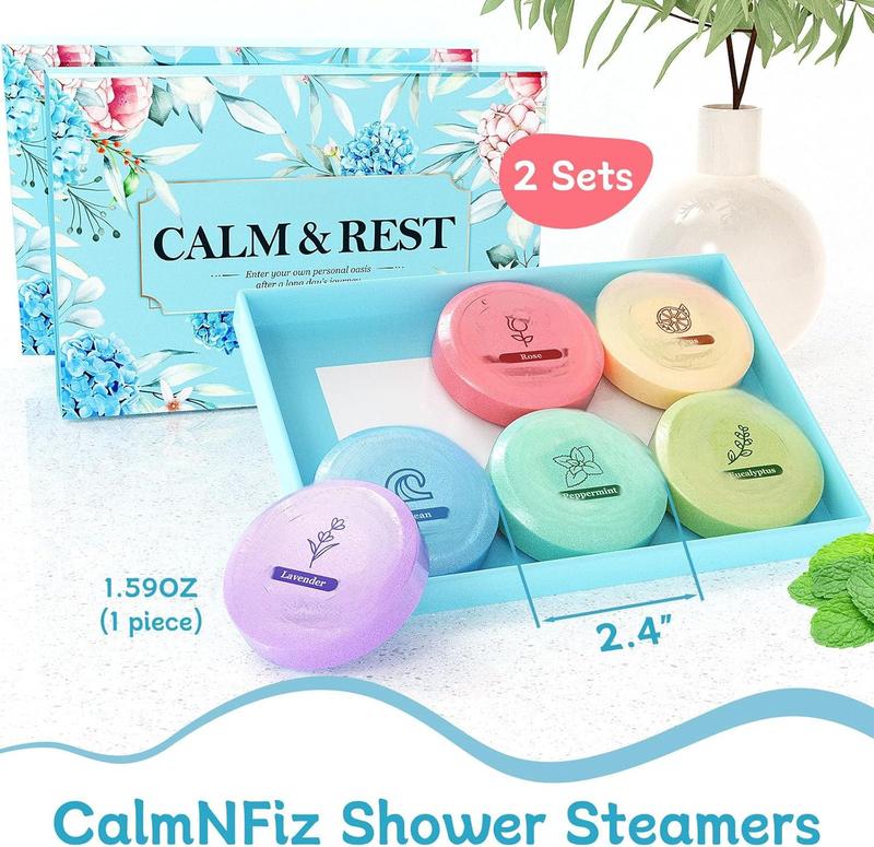 Delightful 6-pack Shower Individually Wrapped Bath Bombs- With Various Bath Sheets for Women, a Relaxing Christmas Gift