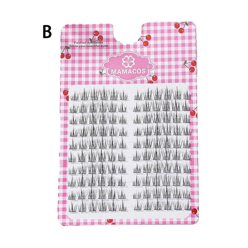 Individual False Eyelashes with Tweezers & Glue, 1 Box Natural Look Manga Eyelash for Extensions, False Eyelashes for Women & Girls