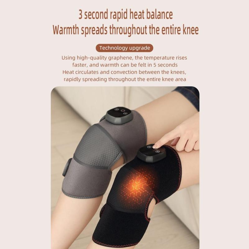 Cordless Knee Massager, Rechargeable Wireless Knee Massager with Vibration Function, Heating Knee Massager for Women & Men, Best Product for A Comforting Massage