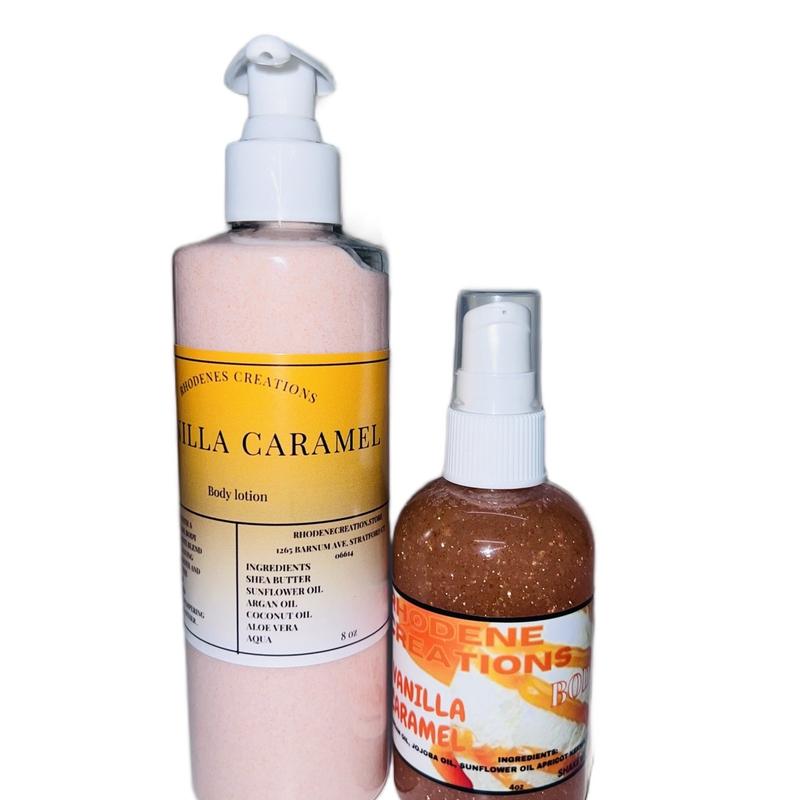 Vanilla Caramel Body Lotion & Body Oil for Smooth Skin