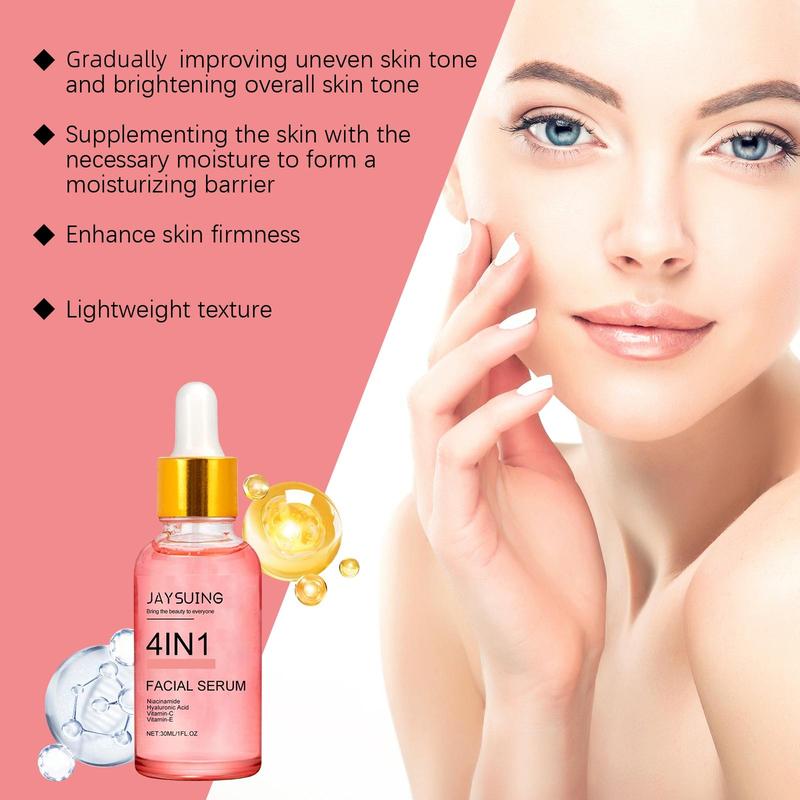 4 in 1 Niacinamide Facial Serum, Moisturizing Facial Care Essence for Soothing Dry Skin, Quick Absorption Facial Skin Care Products for Women