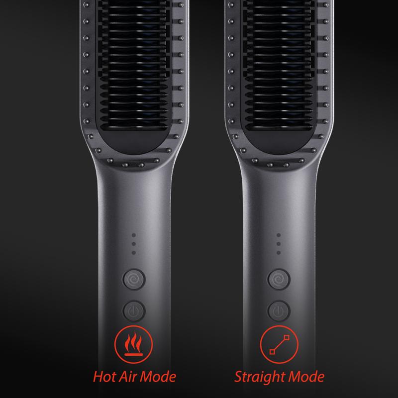 2 in 1 Fast Heat UpStraightening Brush Professional Hair StylingTool Straightening Brush for Women with 20s Fast Heating