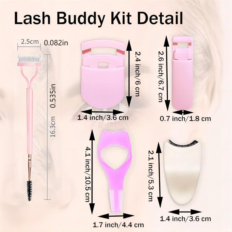 Eyelash Curler & Eyelash Brush & Eyelash Application Tool Set, 5pcs set Eyelash Curling Tool, Professional Makeup Tools for Women