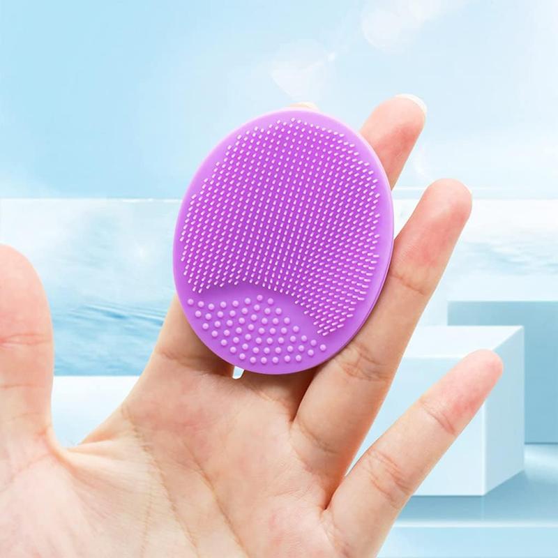 Face Scrubber, Facial Exfoliator, Face Scrub Brush, Soft Face Brush, Silicone Facial Cleansing Brush, Face Exfoliator Blackhead Acne Pore Pad Cradle Cap Face Wash Brush for Deep Cleaning Skin 4 Pack