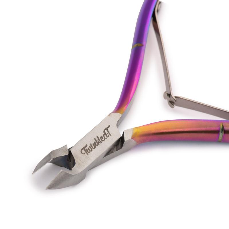 Twinkled T Stainless Steel Cuticle Nippers in Multichrome