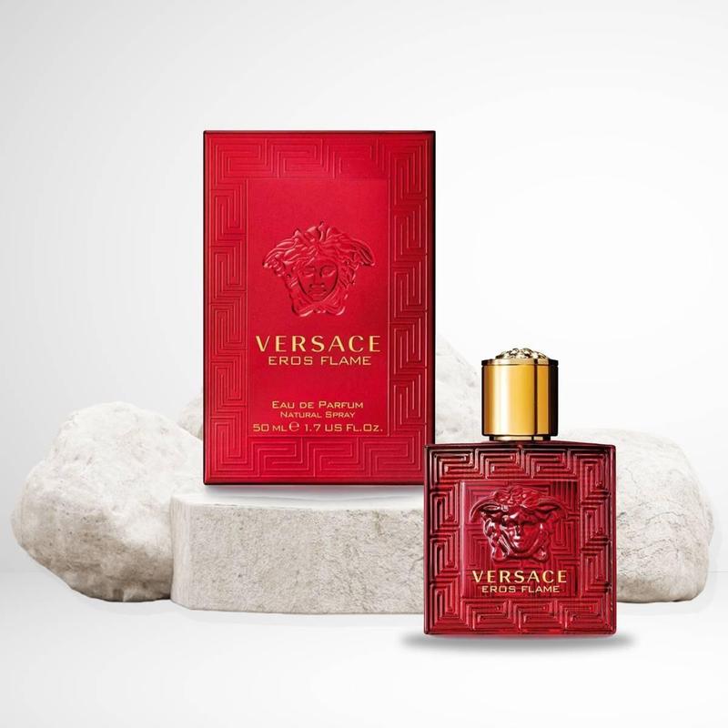 VERSACE Eros Flame Eau de Parfum Cologne for Men 1.7oz   50ml - Warm, Woody, Spicy Scent