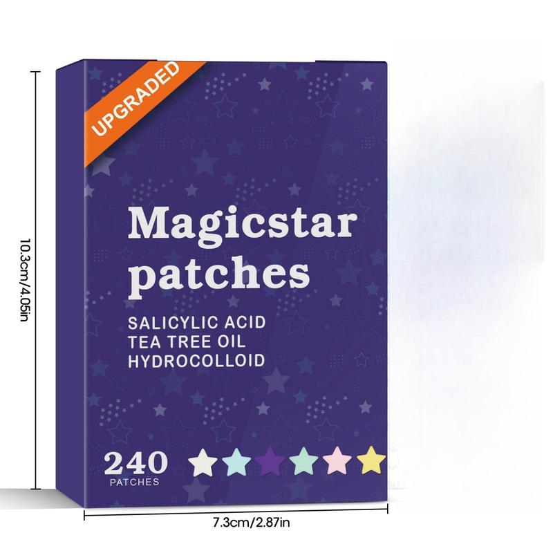 Star Shaped Acne Patches, 240pcs box Invisible Acne Cover Patches, Hydrocolloid Face Blemish Covering Patches, Skin Care Products for Women & Men