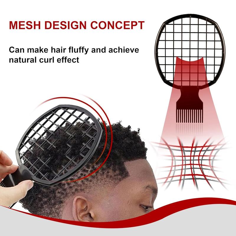 Heatless Hair Styling Tool Set, Mesh Comb & Gloves & Steel Needle Insertion Brush & Sponge Styling Comb, Haircare Accessories for Home & Salon Use, Heatless Styling Tools, Hair Brush Hair Comb for Men, French Combs