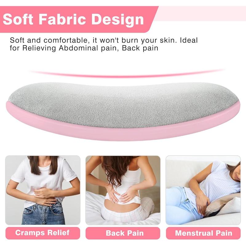 Heating Pads, Period Cramp Massager Portable Cordless Heating Pad with 6 Heat Levels 6 Massage Modes for Back Pain Relief Menstrual Heating Pad, Pink