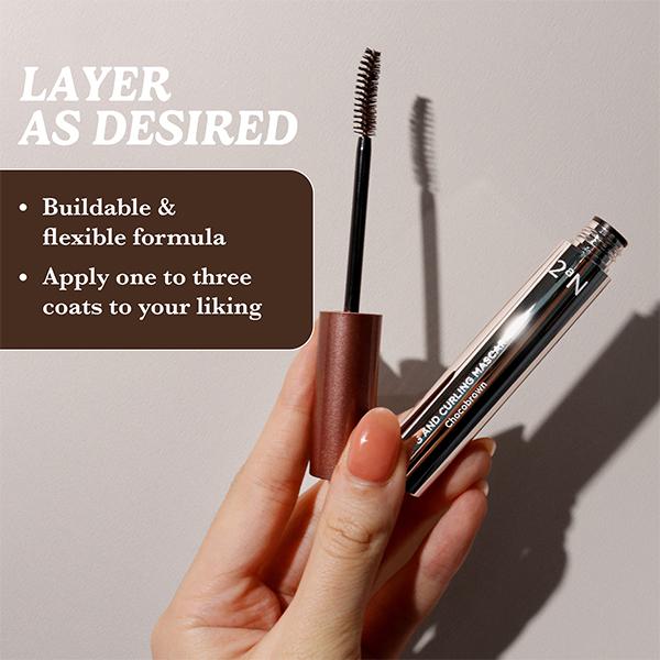 2aN Long and Curling Mascara in Chocobrown - Official Product Volumizing Mascara Waterproof - Curling Telescopic Mascara Volume and Length (0.26 oz)